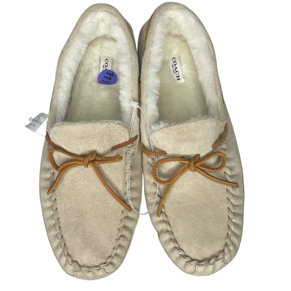 Coach 11.5 Suede Moccasin Slippers - Picture 1 of 8